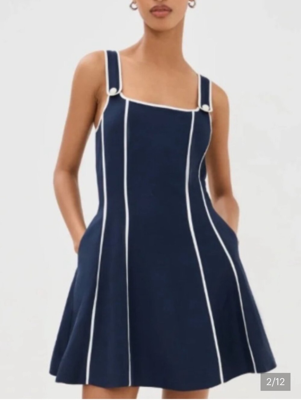 NWT simkhai iris mini dress linen midnight size women’s small
